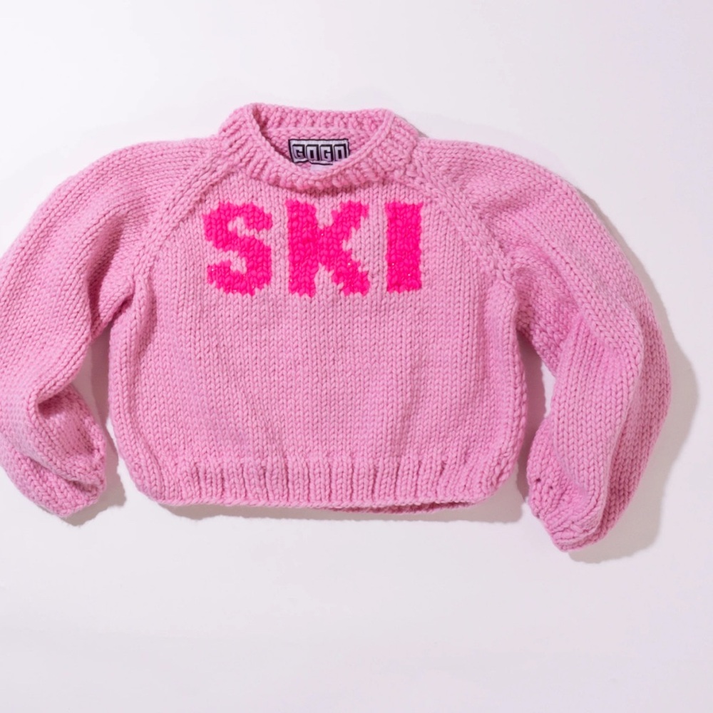 Gogo Ski Wool Sweater in Pink EUC